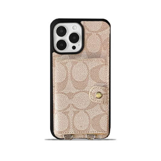 Classic iPhone Case With Wallet And Strap White -SZK240402 mysite