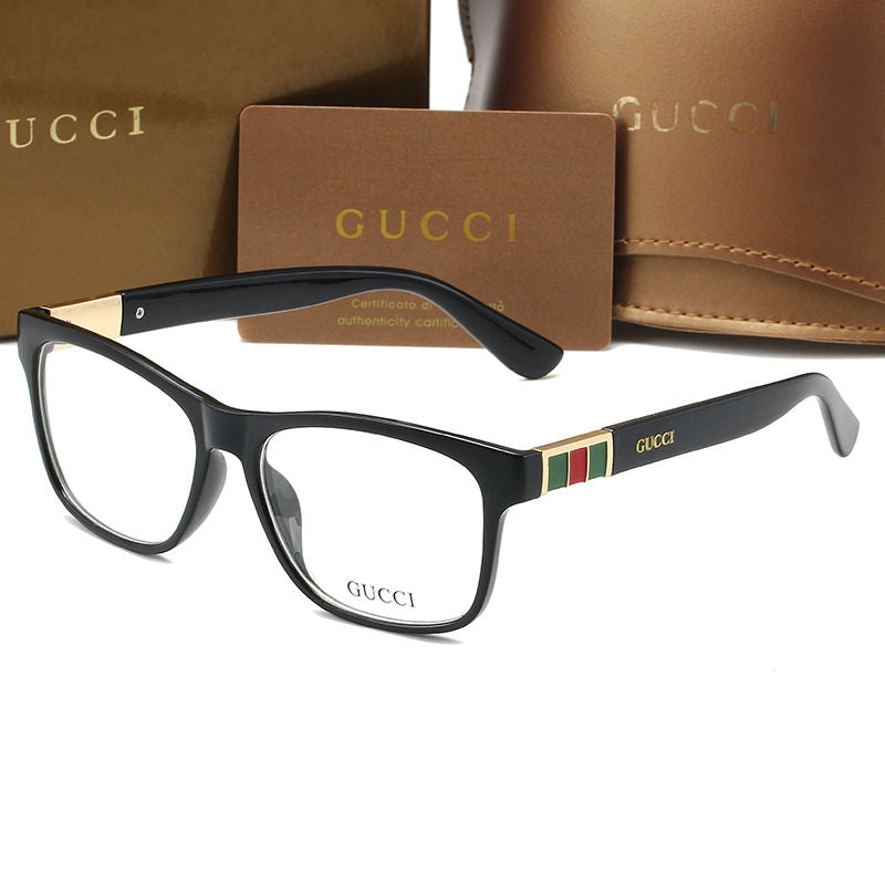 Fashion Striped Color Block Frame Glasses-s-ss