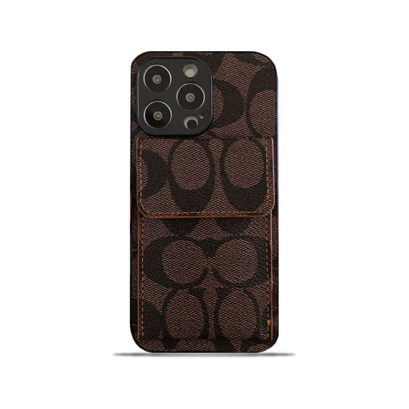 Classic iPhone Case With Wallet Dark Brown-HP240513 mysite