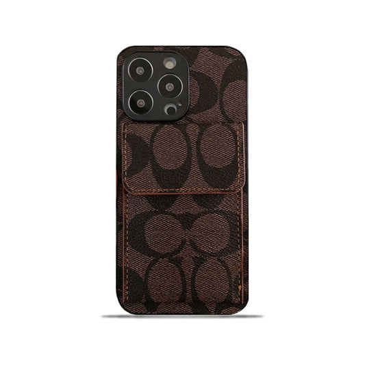 Classic iPhone Case With Wallet Dark Brown-HP240513 mysite