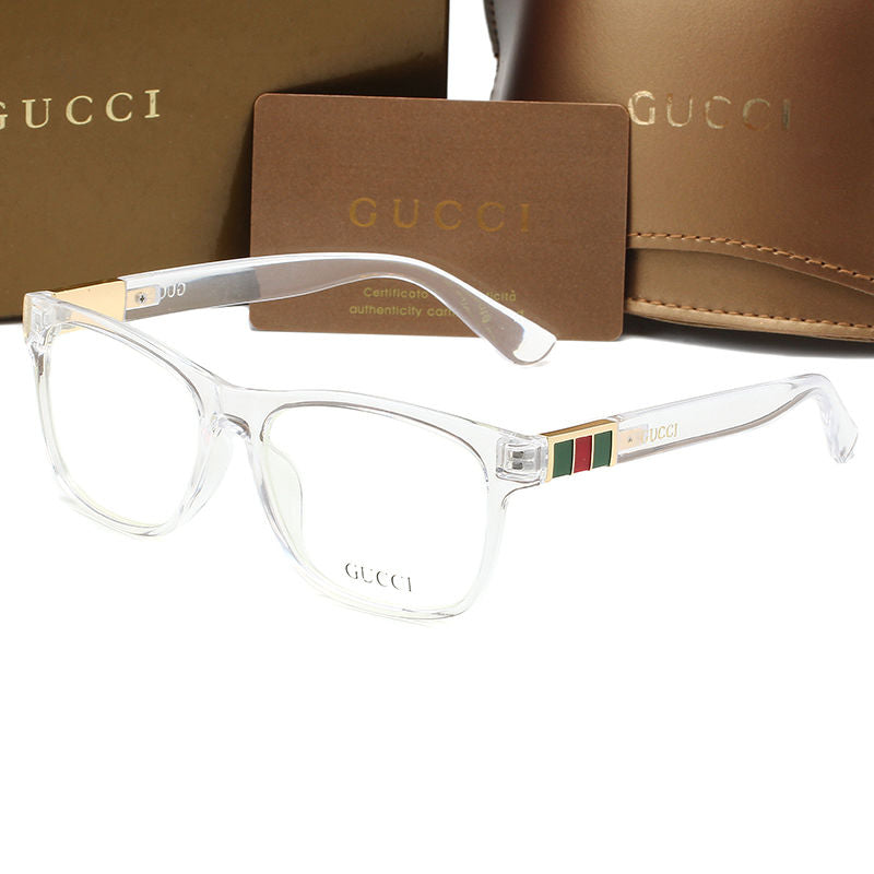 Fashion Striped Color Block Frame Glasses-s-ss