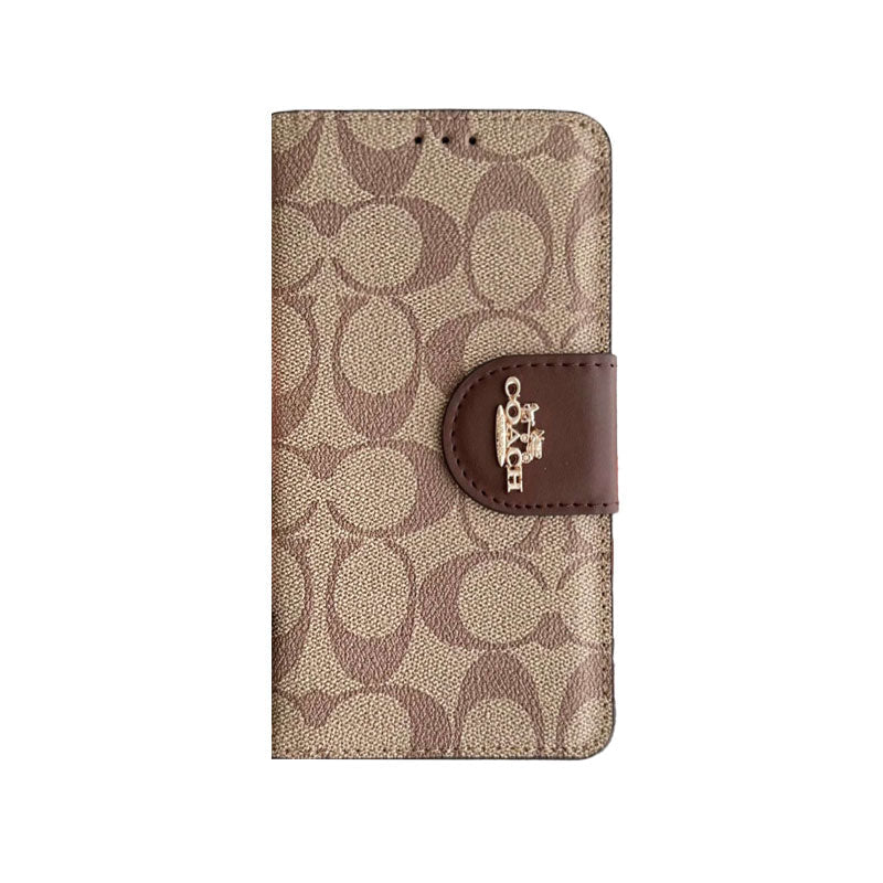 Classic iPhone Case Leather Flip Case with Card Holder Black mysite