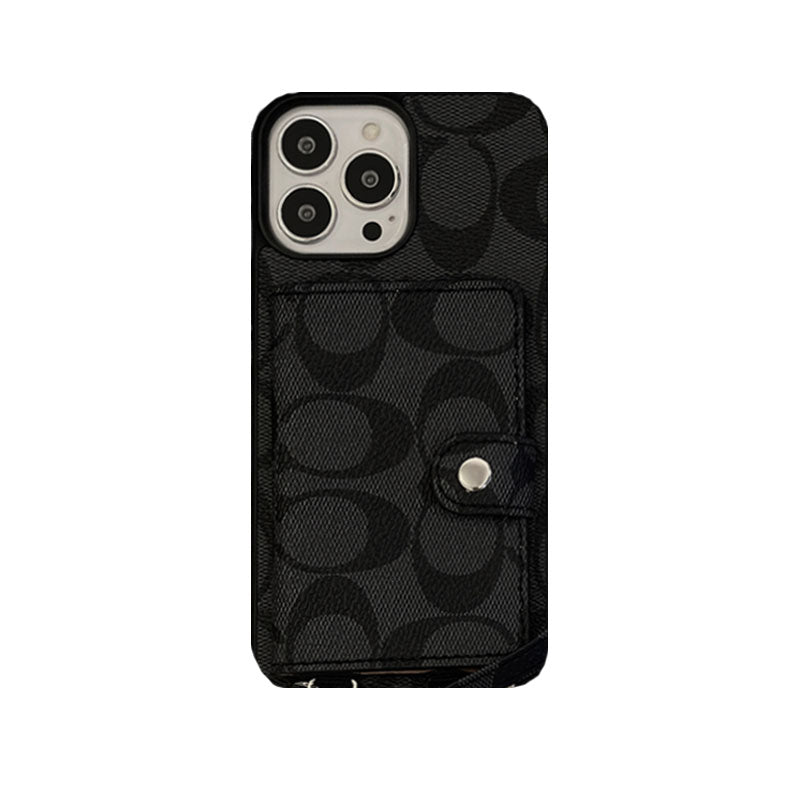 Classic iPhone Case With Wallet And Strap White -SZK240402 mysite