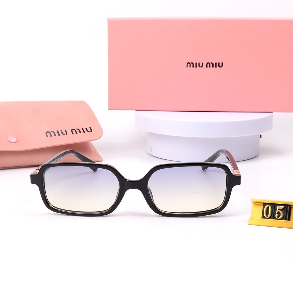 6Leopard Print Square Frame Retro Glasses & Sunglasses-s-ss