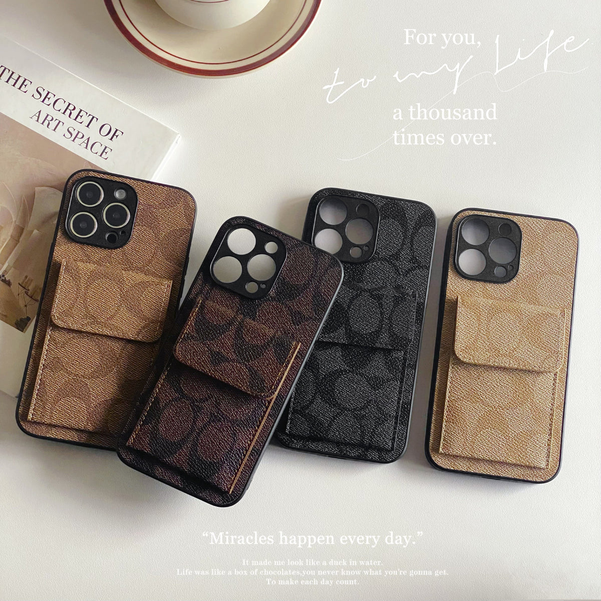 Classic iPhone Case With Wallet Black-HP240513 mysite
