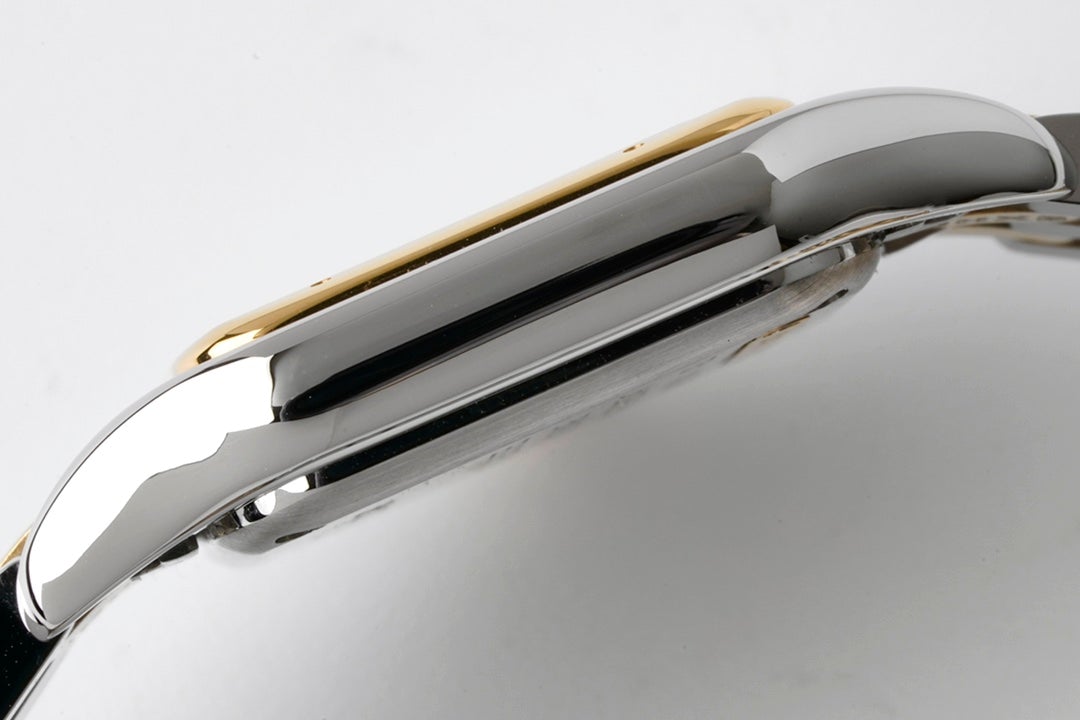 PANTHERE DE CARTIE 22MM QUARTZ GOLD STEEL WHITE DIAL