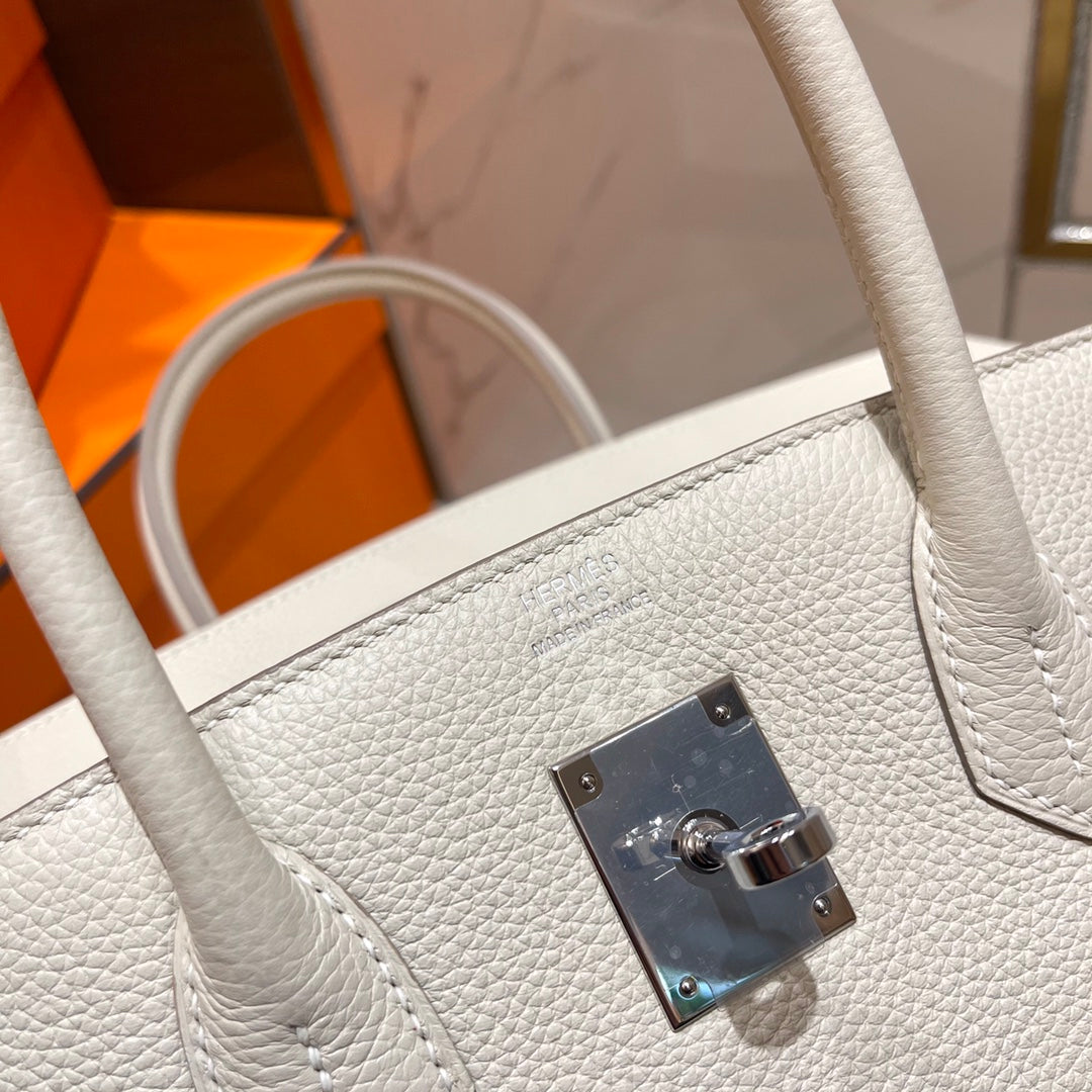 HM BIRKIN 30CM CREAMY WHITE TOGO LEATHER SILVER HARDWARE