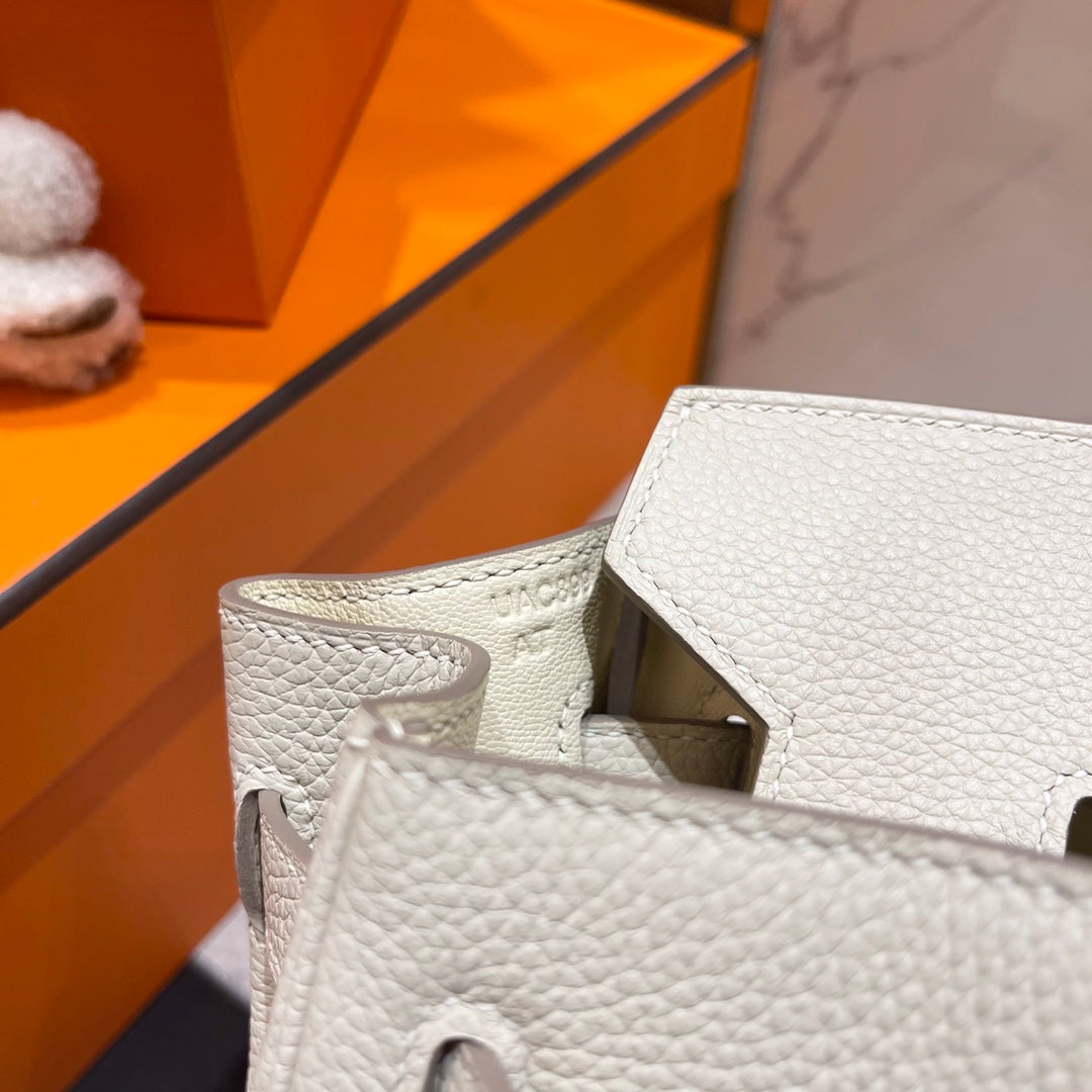 HM BIRKIN 30CM CREAMY WHITE TOGO LEATHER SILVER HARDWARE