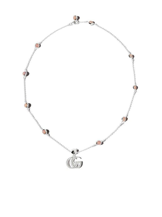 GG DOUBLE G MOTHER-OF-PEARL NECKLACE