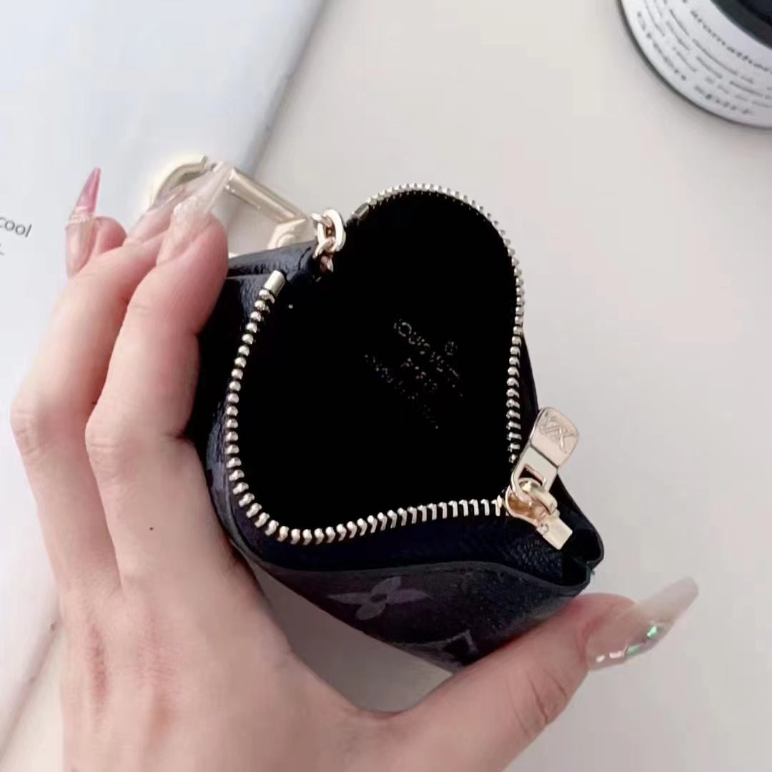 Luxury LV-Inspired Monogram Coin Pouch Collection with Chain Clip mysite