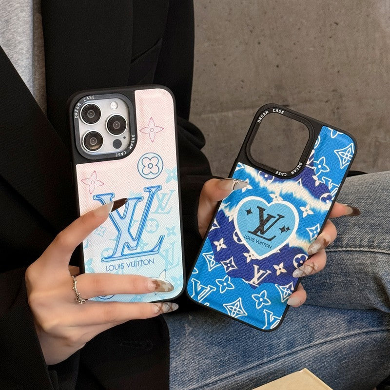 Luxury Blue Leather iPhone Case mysite