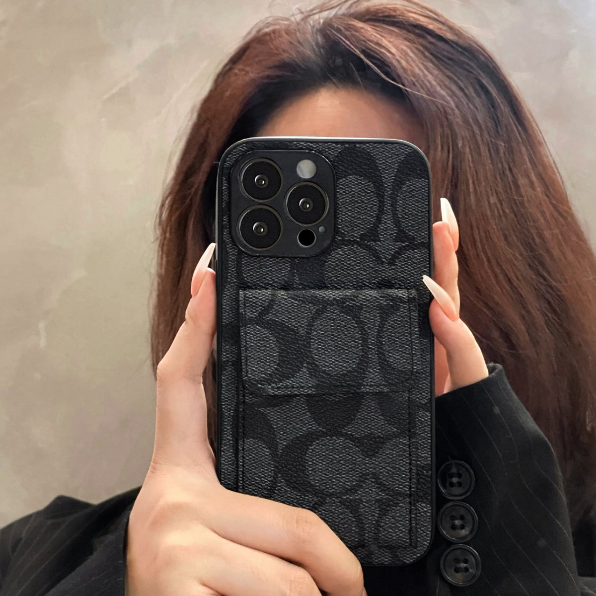 Classic iPhone Case With Wallet Black-HP240513 mysite