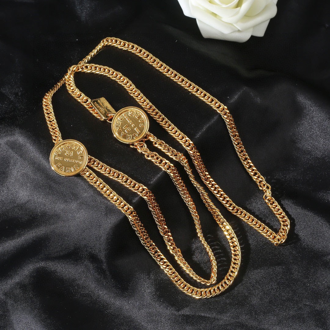 CHANEL 25S CHAIN BELT IN GOLD METALLIC 614473 mysite