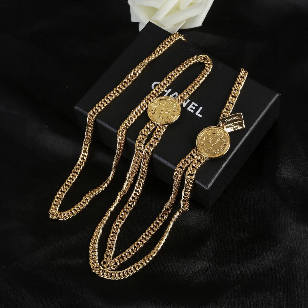 CHANEL 25S CHAIN BELT IN GOLD METALLIC 614473 mysite