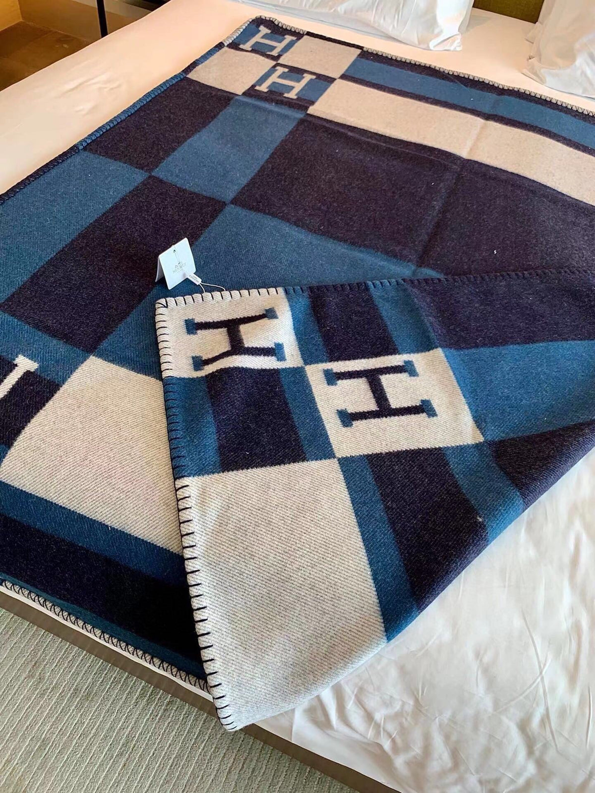 BLANKET 170 CM IN COLORFUL WOOL AND CASHMERE 689475
