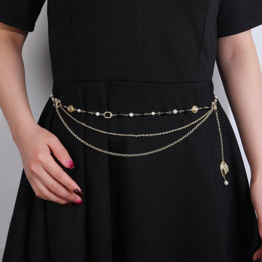 CHANEL 25S CHAIN BELT WITH PEARL 610546 mysite