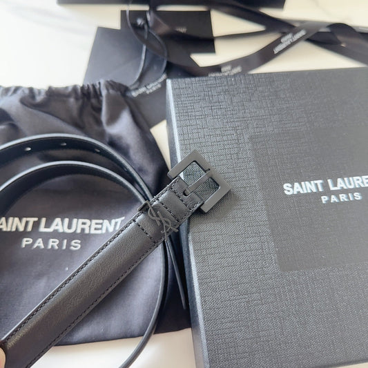 YSL 25S BELT 20 MM IN BLACK CALFSKIN 540224 mysite