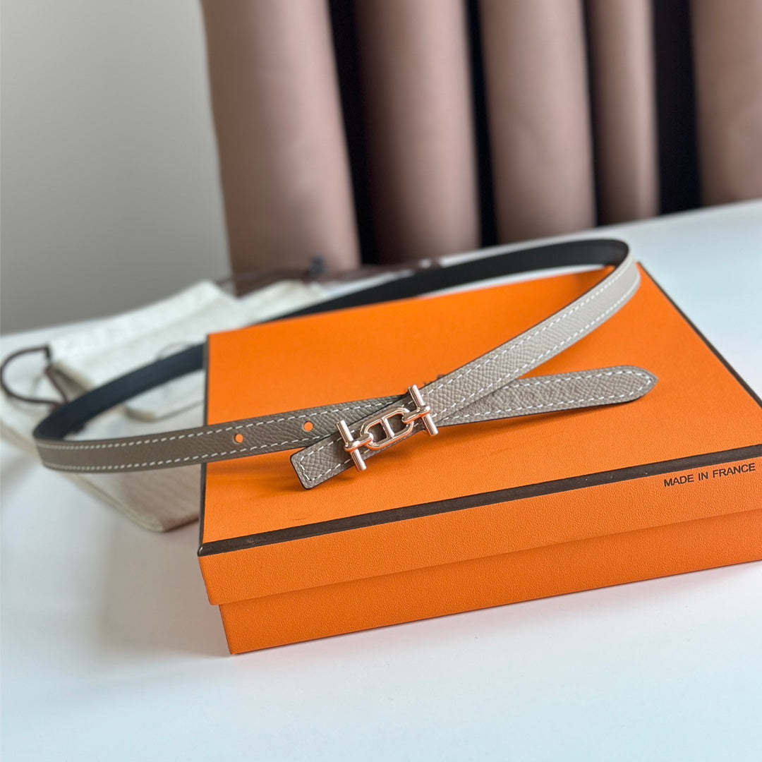 HM ANCRE BUCKLE & REVERSIBLE BLACK AND KHAKI BROWN LEATHER STRAP 13MM COPPER HARDWARE mysite
