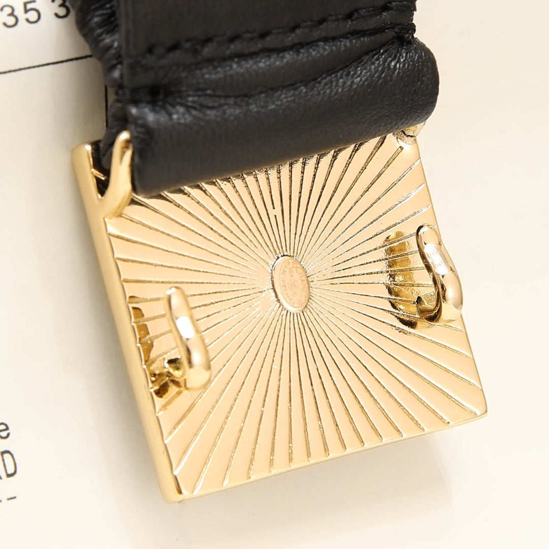 CHANEL 26S BELT 30 MM IN BLACK CALFSKIN 658425 mysite