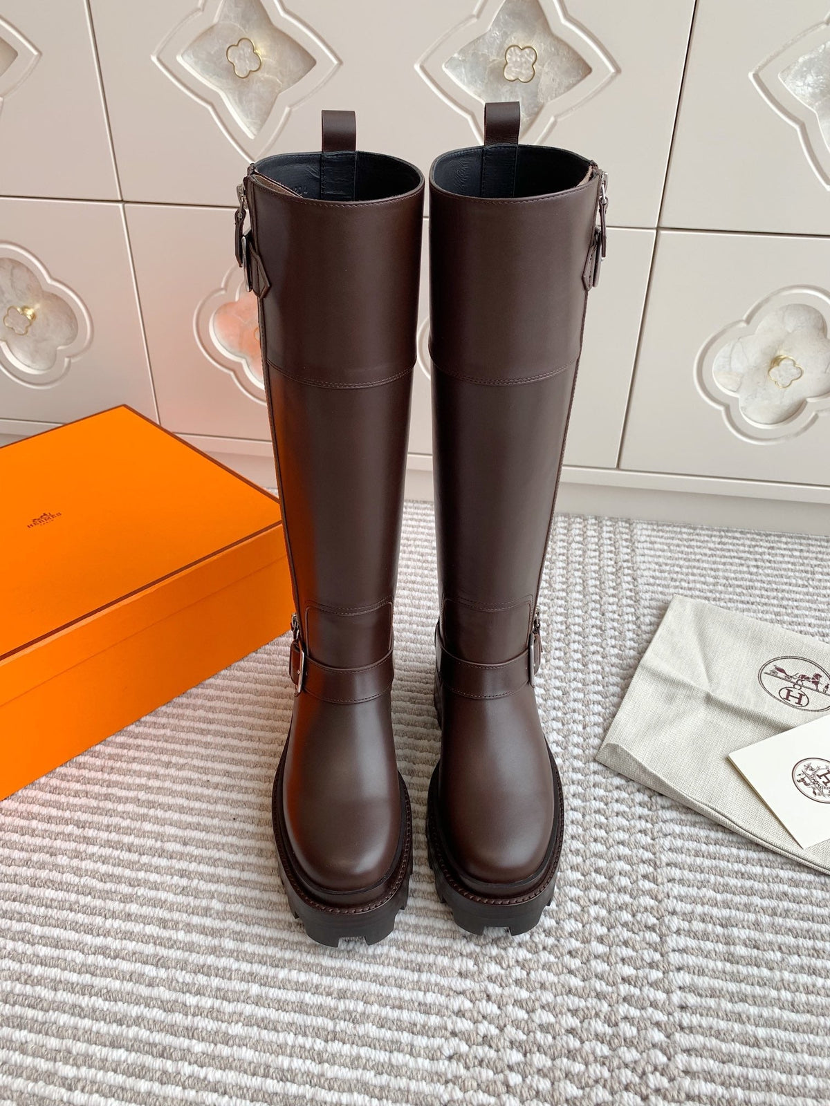 JAIME BOOT IN CHOCOLATE BROWN CALFSKIN