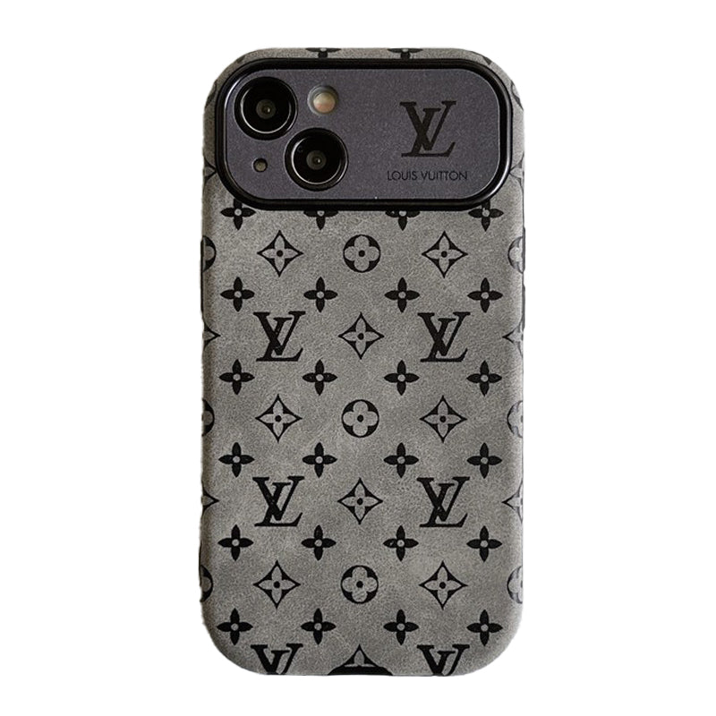 Luxury Brown & Black Classic Leather iPhone Case mysite