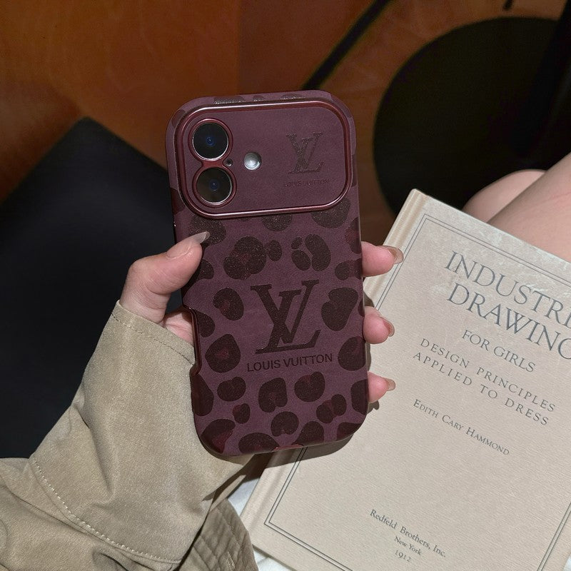 Luxury Brown & Purple Color Leather iPhone Case mysite