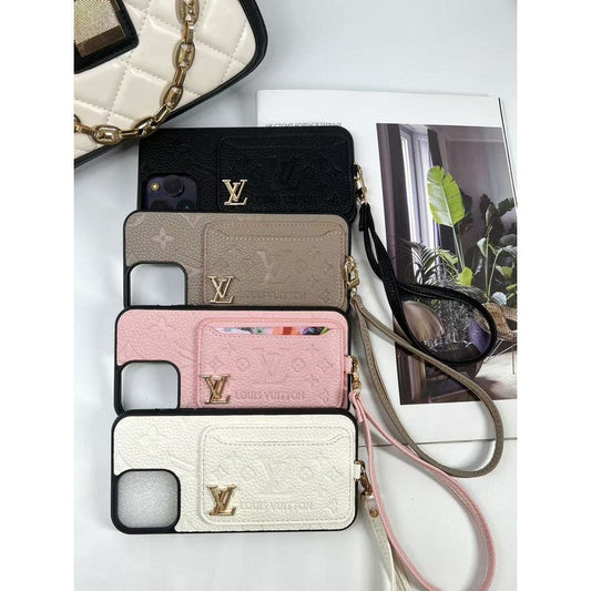 Luxury Four Colors Card Bag iPhone Case mysite