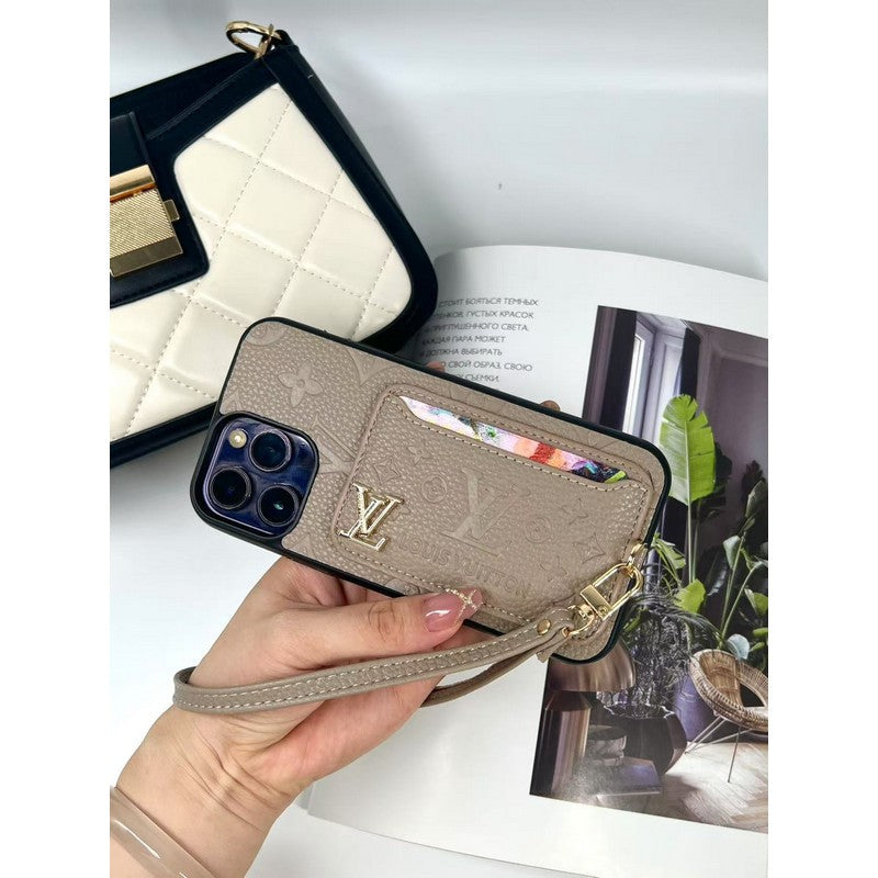 Luxury Four Colors Card Bag iPhone Case mysite