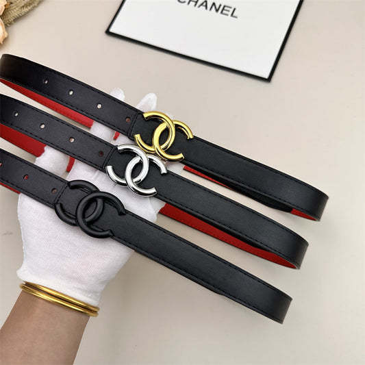 CC Women's Leather Belt (Black)