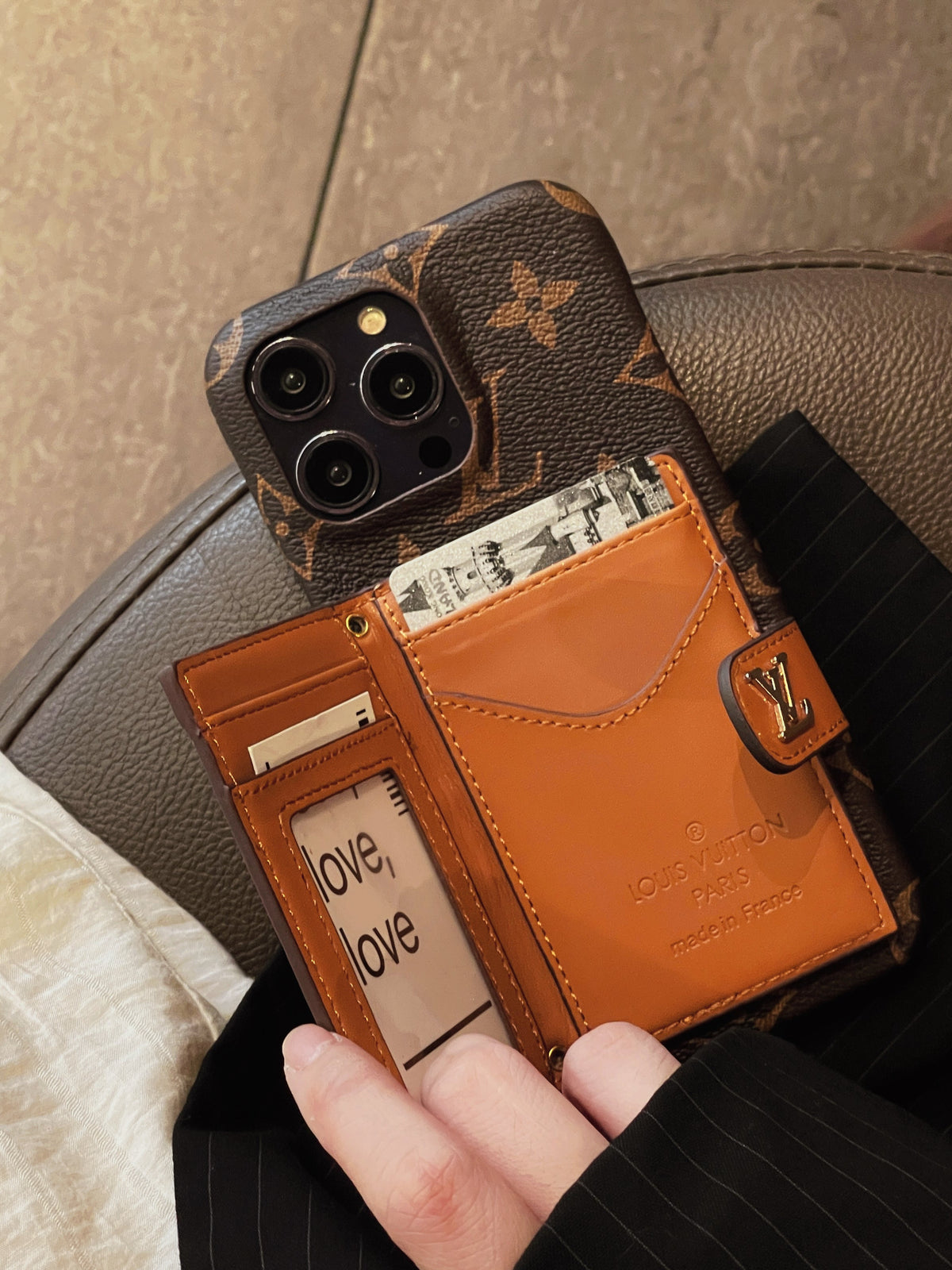 Luxury Card Holder Chain iPhone Case mysite