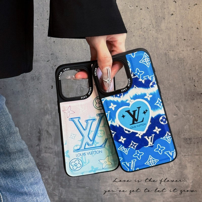 Luxury Blue Leather iPhone Case mysite