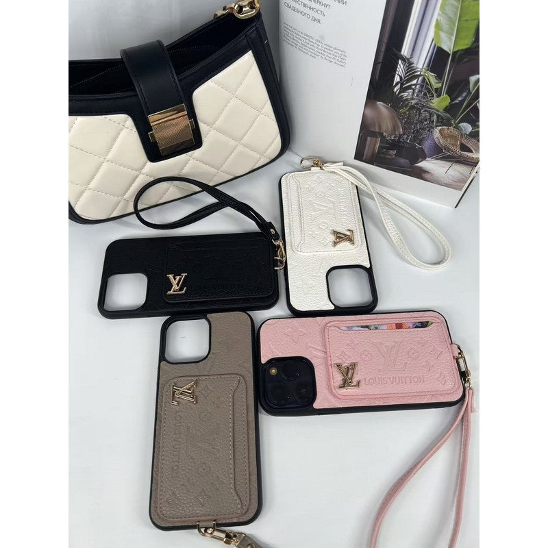 Luxury Four Colors Card Bag iPhone Case mysite
