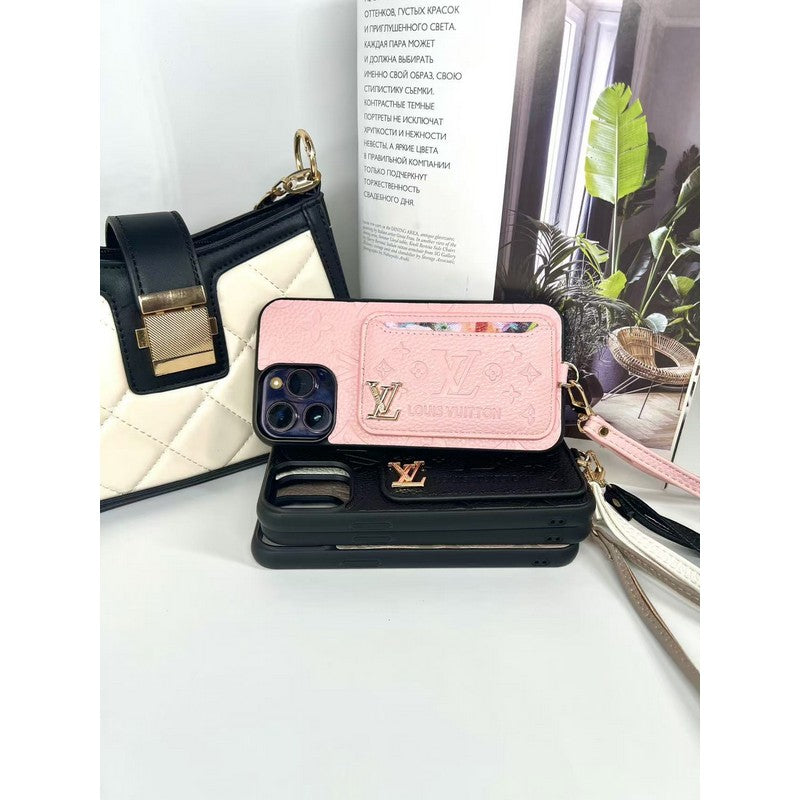 Luxury Four Colors Card Bag iPhone Case mysite