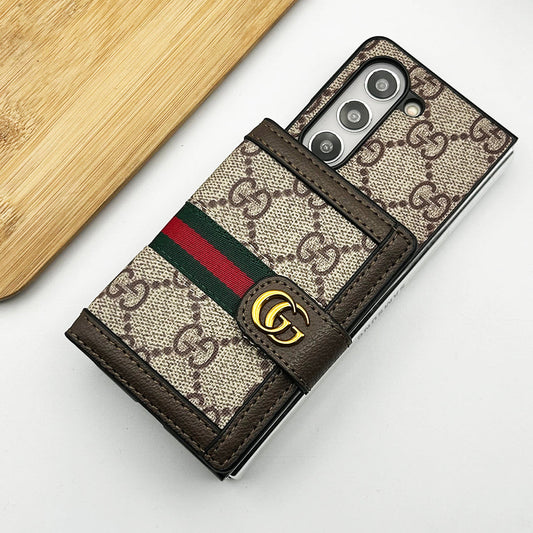 Samsung Galaxy Z Fold 6 Luxury Fashion Leather Brand Case mysite
