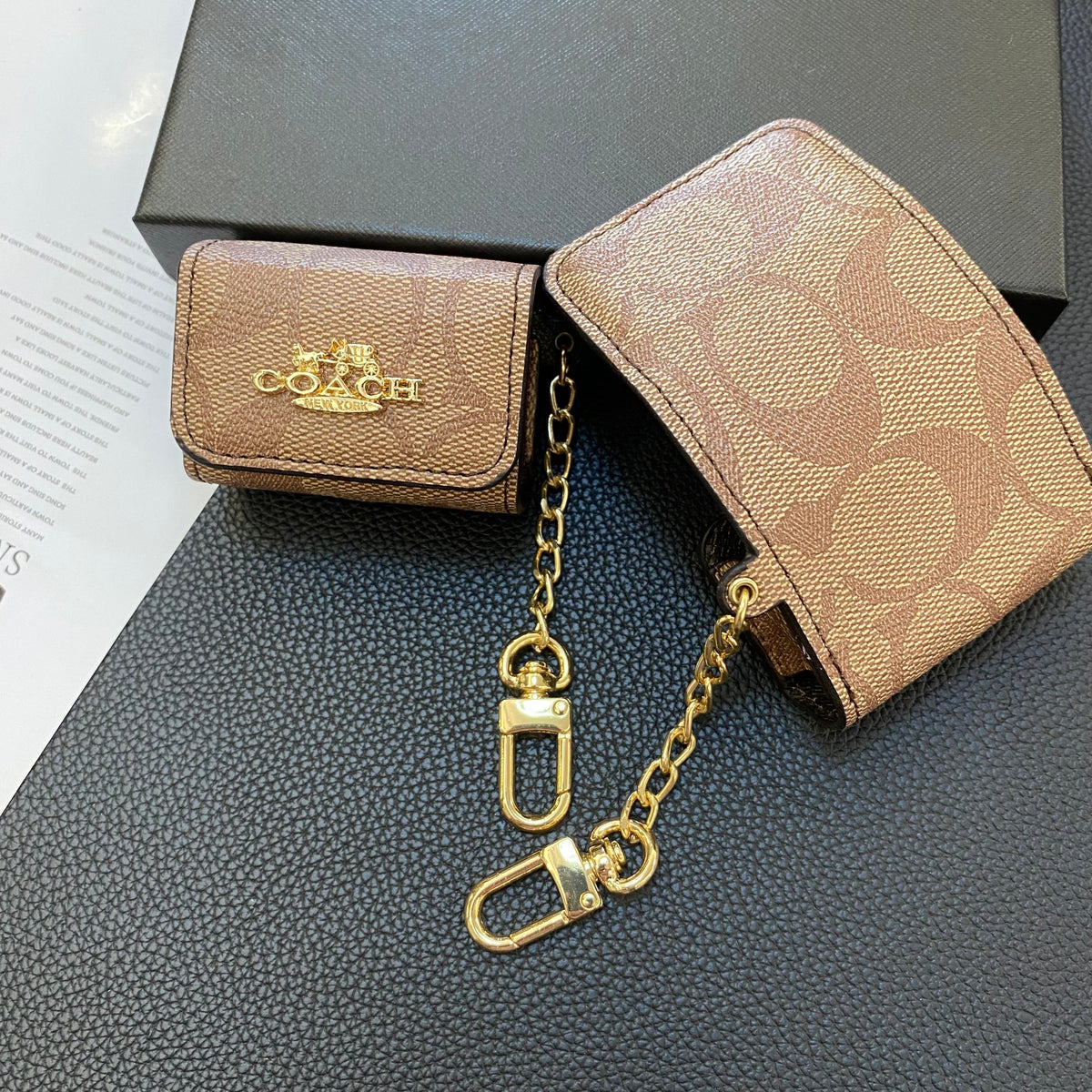 Luxury Coach AirPods Cases Light Brown-LGK240425 mysite