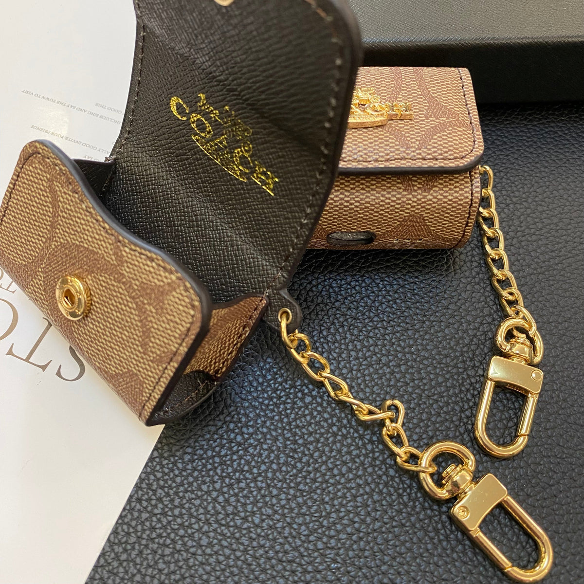 Luxury Coach AirPods Cases Light Brown-LGK240425 mysite