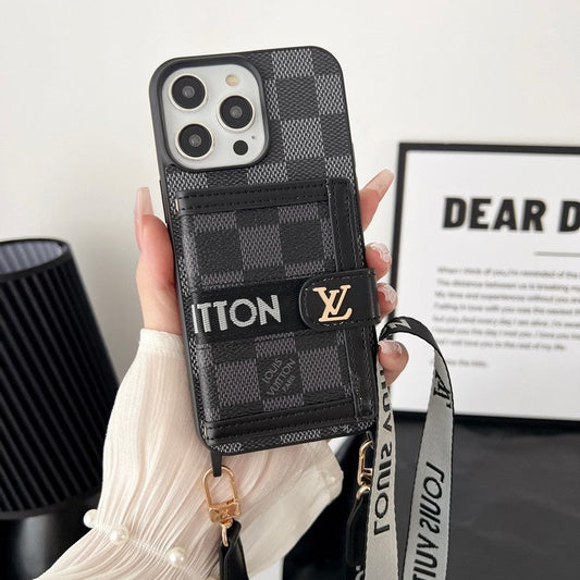 Luxury Card Bag Chain Black & White iPhone Case mysite