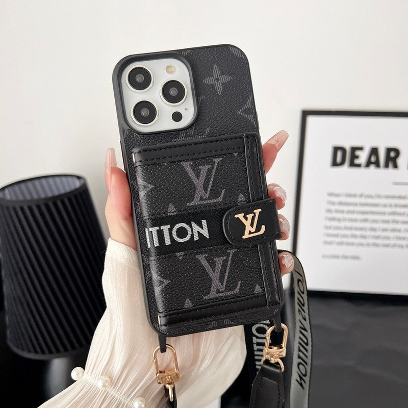 Luxury Card Bag Chain Black & White iPhone Case mysite