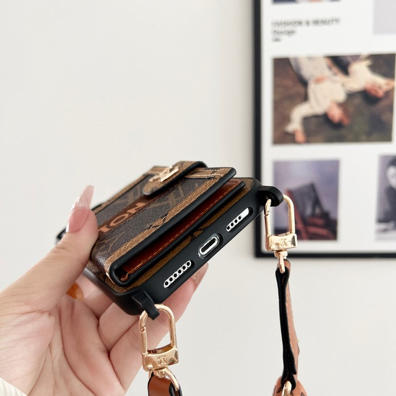Luxury Card Bag Chain Classic Brown iPhone Case mysite