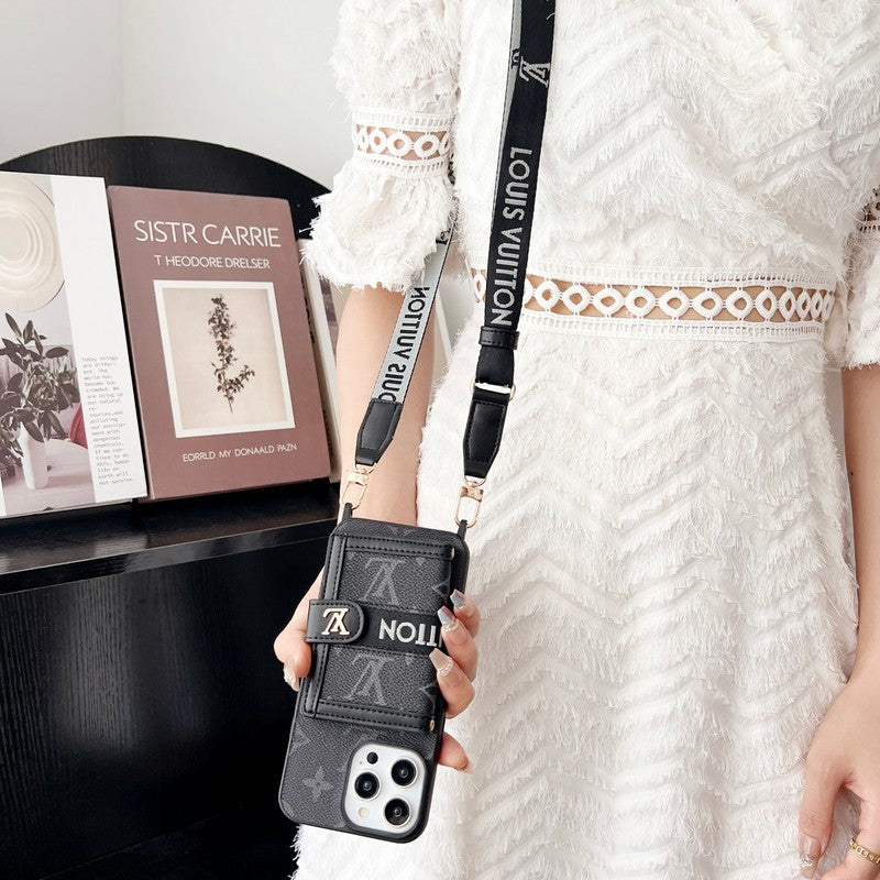 Luxury Card Bag Chain Black & White iPhone Case mysite
