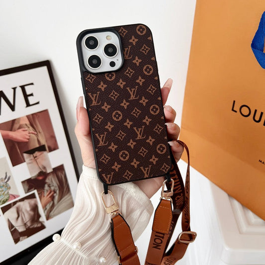 Luxury Brown Crossbody iPhone Case mysite