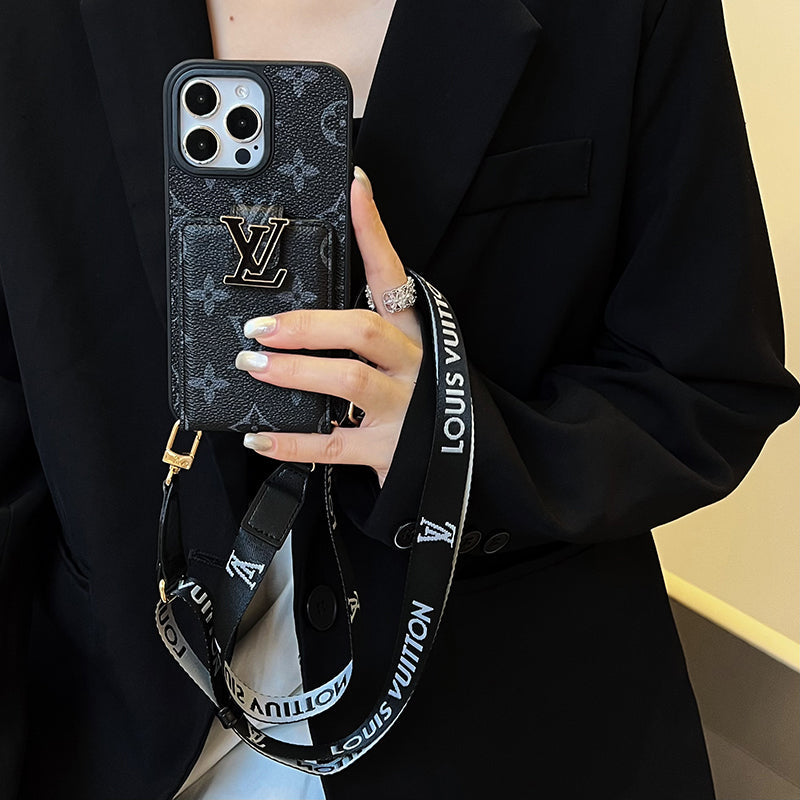 Luxury Card Bag Chain Black iPhone Case mysite