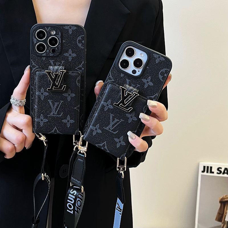Luxury Card Bag Chain Black iPhone Case mysite