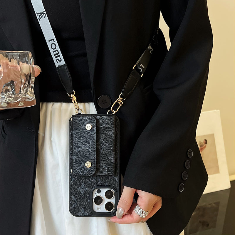 Luxury Card Bag Chain Black iPhone Case mysite