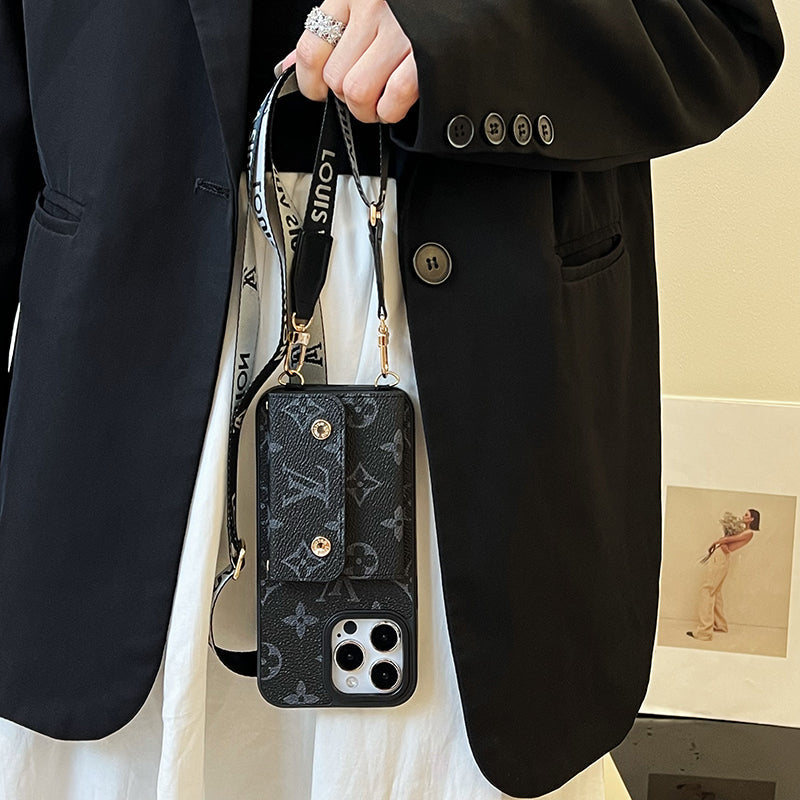 Luxury Card Bag Chain Black iPhone Case mysite