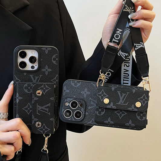 Luxury Card Bag Chain Black iPhone Case mysite