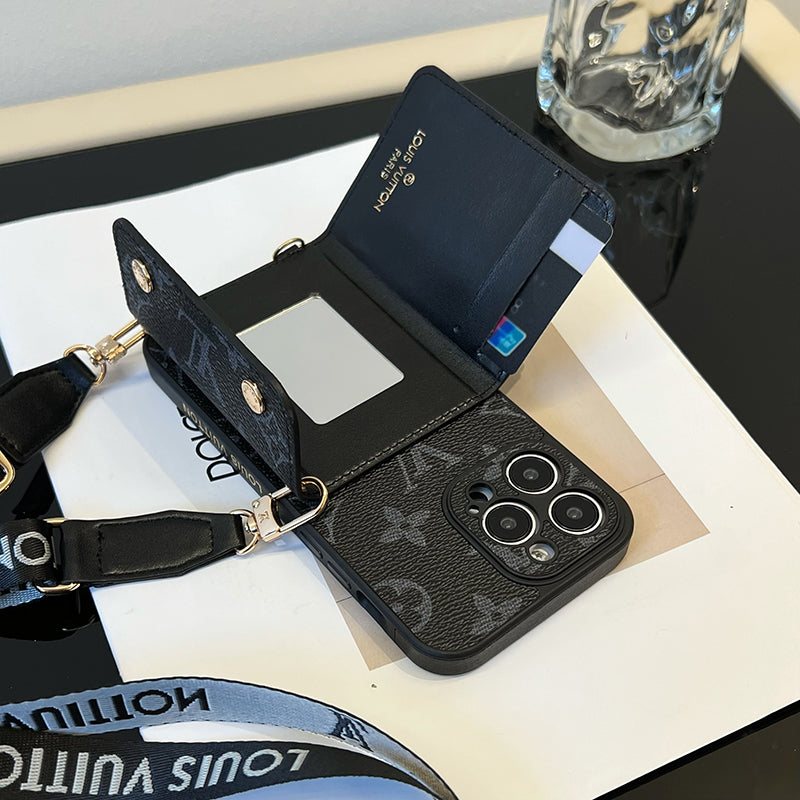 Luxury Card Bag Chain Black iPhone Case mysite