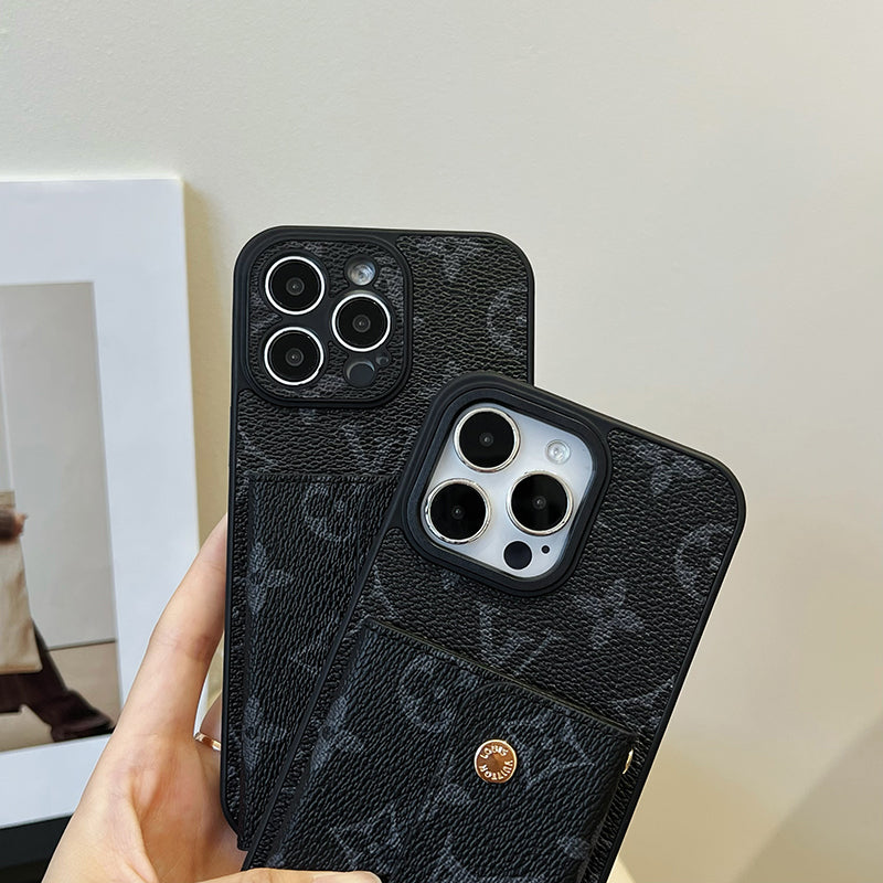 Luxury Card Bag Chain Black iPhone Case mysite