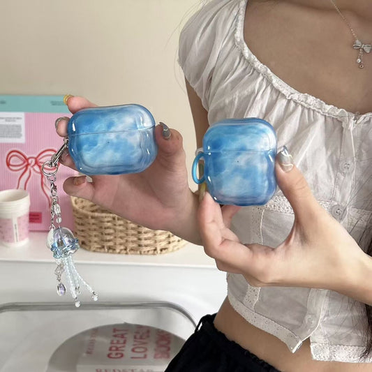 Blue Sky AirPods Case with Jelly Beaded Charm mysite