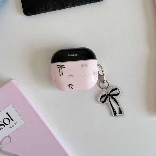 Pink Bow AirPods Case with Ribbon Charm mysite